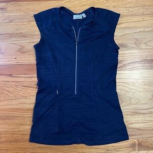 Athleta Navy Blue Women's Swim Top Sz. S